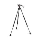Manfrotto Nitrotech 608 Tête de fluide avec 635 fibre de carbone à jambe à une jambe rapide trépied