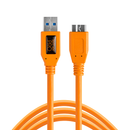 Outils d'attache Tetherpro USB 3.0 à Micro-B - 15ft (orange)