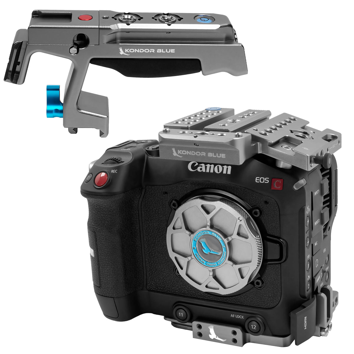 Kondor Blue Canon C70 Cage avec poignée supérieure (gris sidéral)