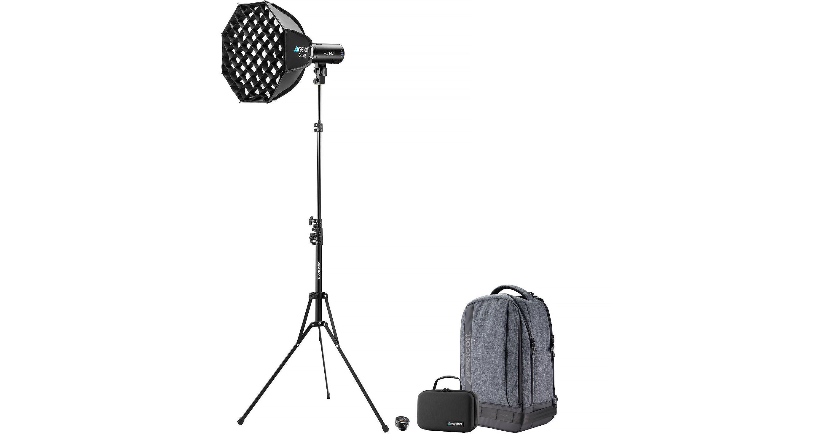 Westcott FJ100 100Ws Off-Camera Strobe with FJ-T1 M Multi-Brand Trigger (1-Light Backpack Kit)