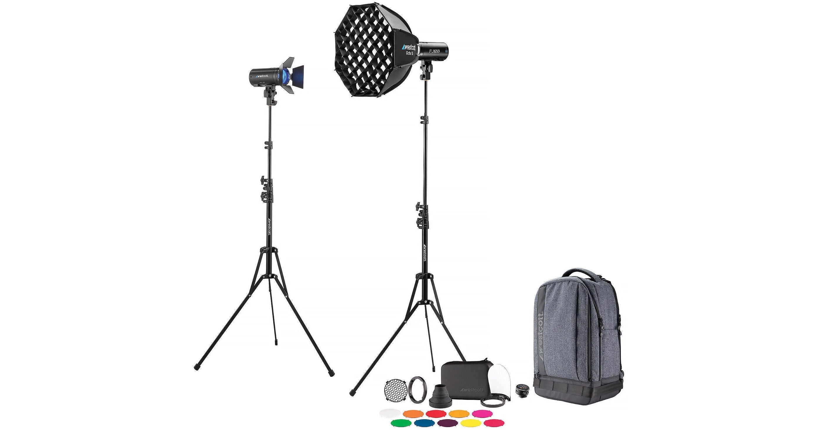 Westcott FJ100 100Ws Off-Camera Strobe with FJ-T1 S Trigger for Sony (2-Light Backpack Kit)