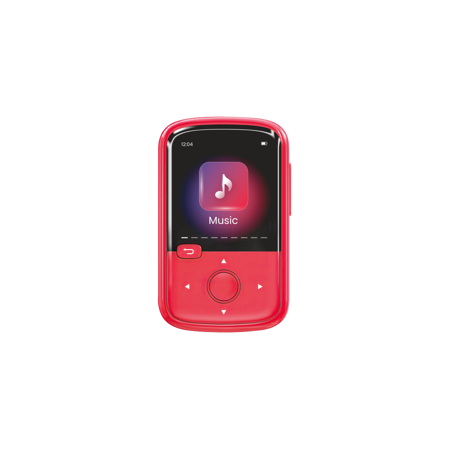Greentouch Klip Mini 64GB MP3 Player - With SD Slot - Red