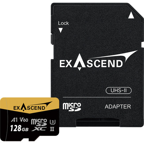 Exascend 128GB Catalyst UHS-II microSDXC Memory Card with SD Adapter