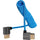 Kondor Blue RIGHT ANGLE FULL HDMI CABLE FOR ON-CAMERA MONITORS 12"-24" BRAIDED COILED (Kondor Blue)
