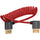 Kondor Blue RIGHT ANGLE FULL HDMI CABLE FOR ON-CAMERA MONITORS 12"-24" BRAIDED COILED (Cardinal Red)