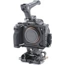 Kit léger Tilta Half Cage avec plaque de base LWS de 15 mm pour Sony A7R V (noir)