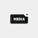 CRDBAG Embroidery Patches. "MEDIA". 3 pcs
