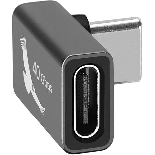 Adaptateur coudé Kondor Blue USB-C 40 Gbit/s pour alimentation et données