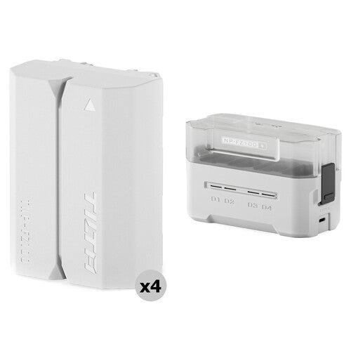 Tilta NP-FZ100 Charging Station Battery Kit (4 Batteries) - Off White