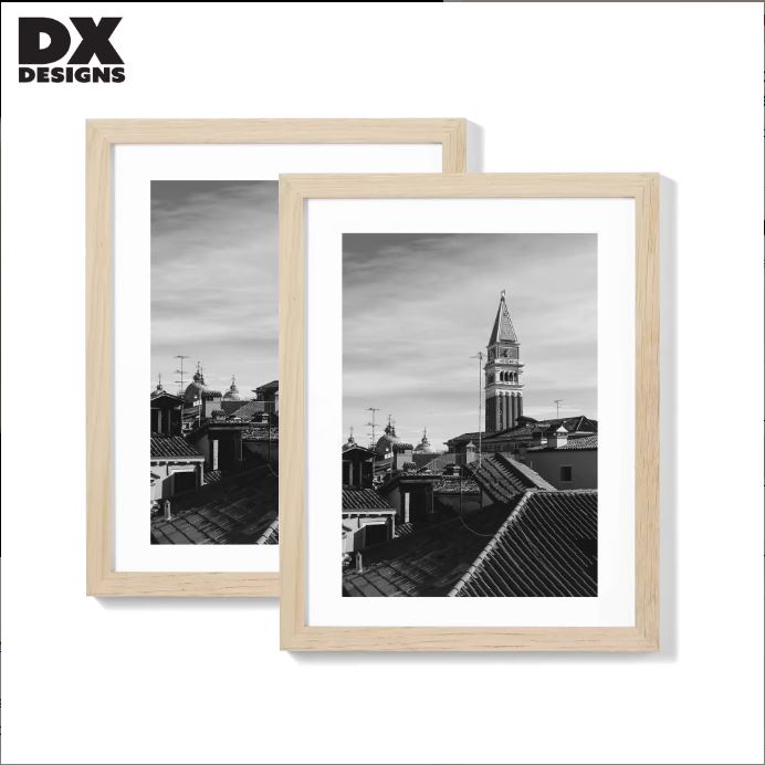 DX design MDF Wooden Picture Frame (16x20, White Oak)