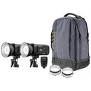 Westcott FJ400 II 400WS Strobe à écran tactile avec déclencheur universel FJ-X3 M (kit de sac à dos à 2 légers)