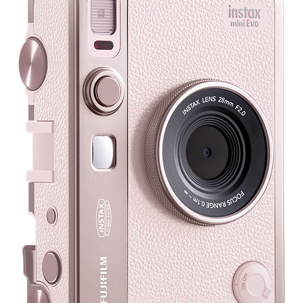 FUJIFILM INSTAX mini Evo Hybrid Instant Camera - Gentle Rose 600024654