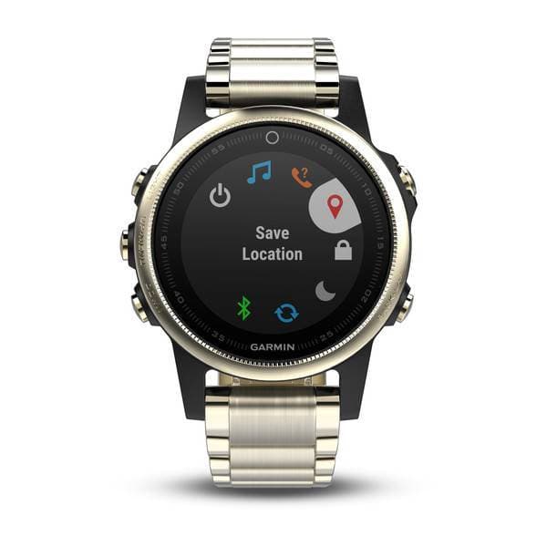 Garmin Fenix 5S Sapphire - Champagne with Metal Band
