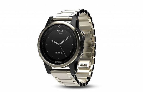 Garmin Fenix 5S Sapphire - Champagne with Metal Band