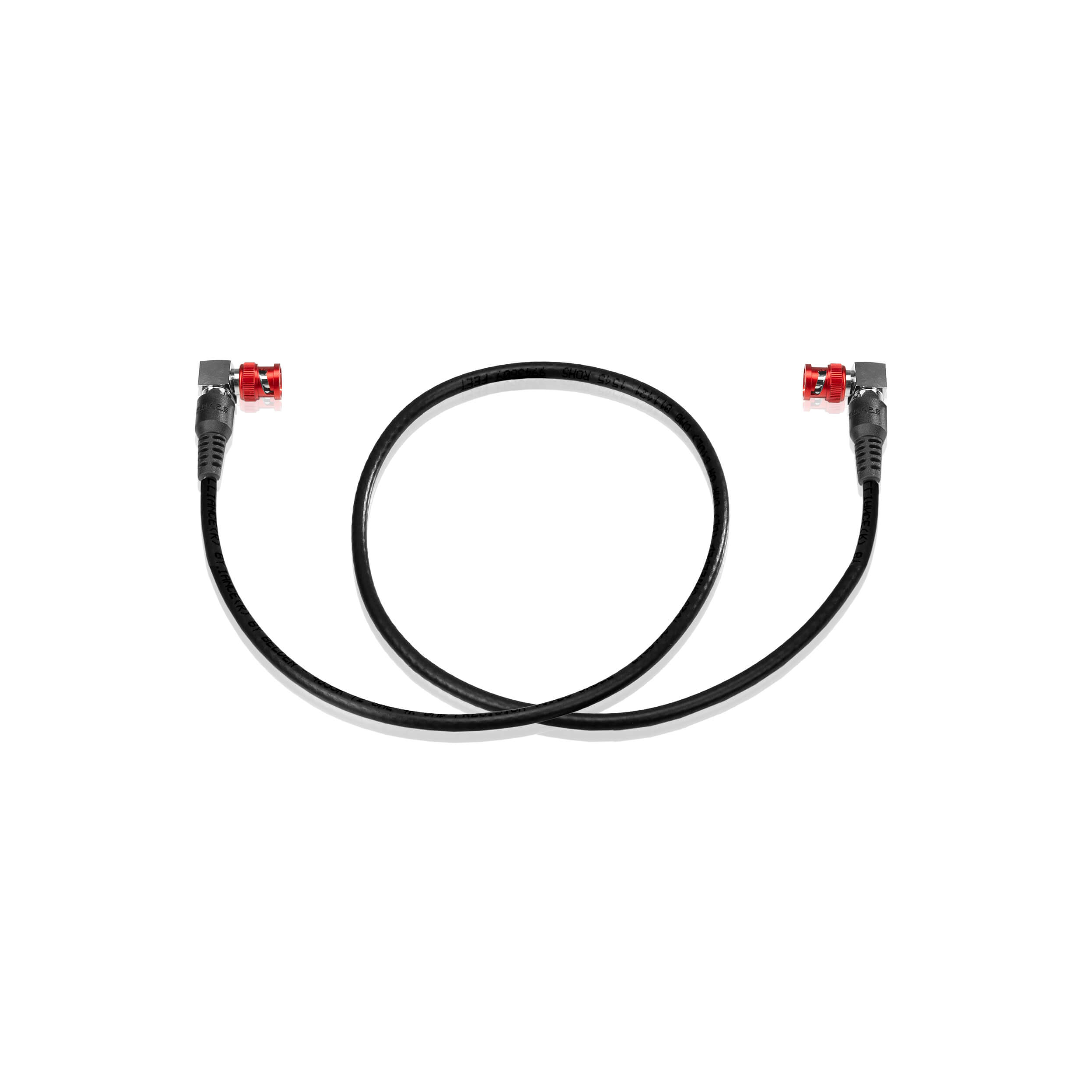 Forme BNC Male à BNC Male 12G-SDI Câble coaxial 4K avec connecteurs à angle droit (24 ")