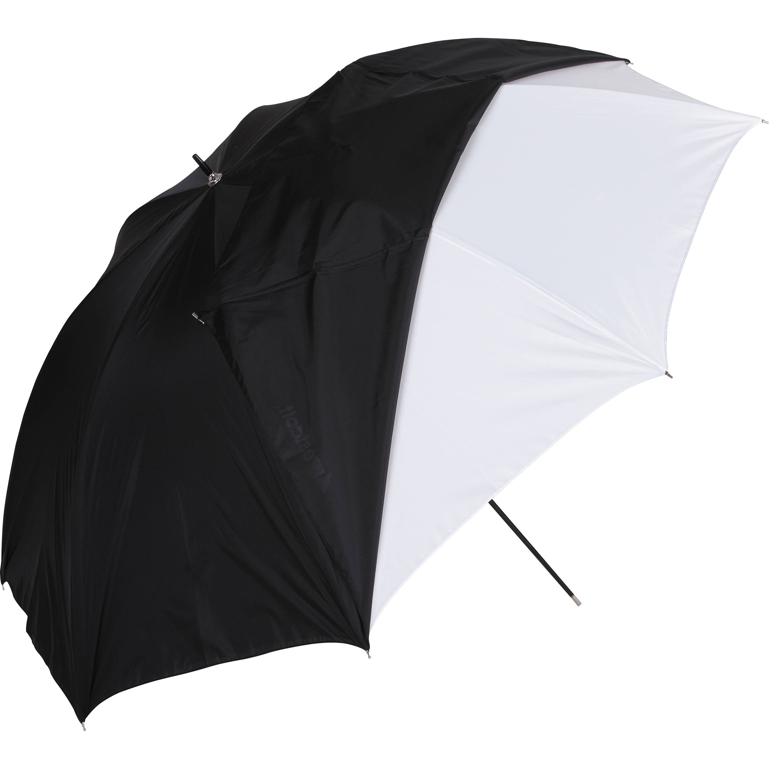 Westcott Cabriolet Umbrella - Satin blanc optique avec couverture noire amovible (32 ")