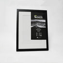 Cadre photo en bois avec tapis - noir - 8x12