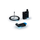 Sennheiser AVX-MKE2 Set Digital caméra- Système de microphone omni lavalier sans fil (1,9 GHz) (1,9 GHz)
