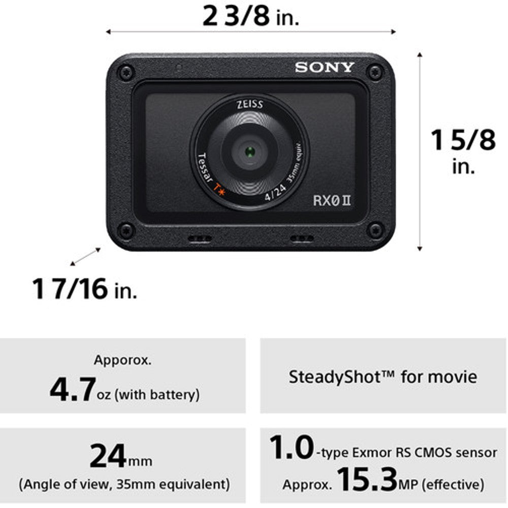 Sony DSC-RX0 II Compact Digital Camera | ExcellentPhoto.ca