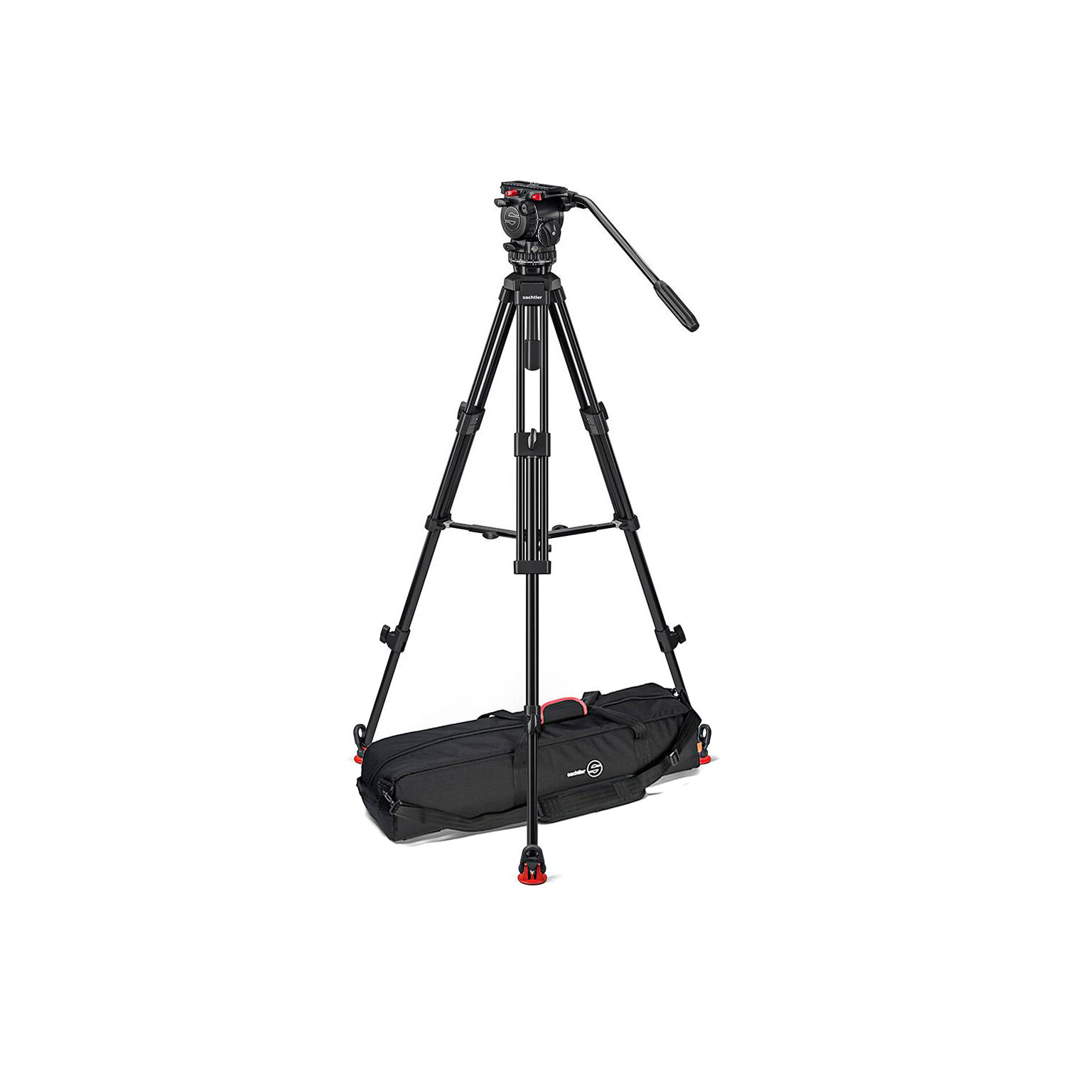 Sachtler System FSB 8 Sideload and 75/2 Aluminum Tripod Legs with Mid-Level Spreader and Bag