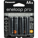 Panasonic eneloop pro AA Rechargeable NiMH Batteries (1.2V, 2550mAh, 8-Pack)