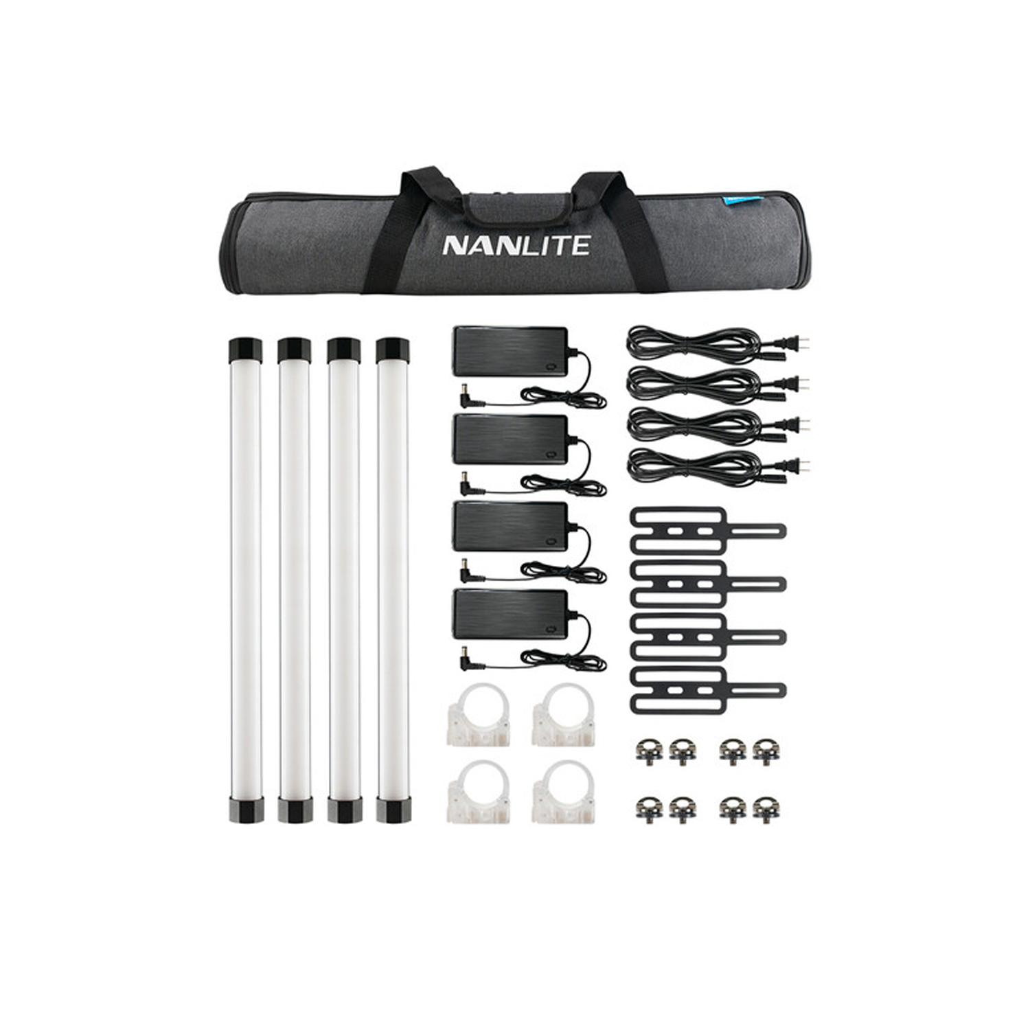 Nanlite PavoTube II 15X RGBWW LED Pixel Tube 4-Light Kit with Internal Batteries