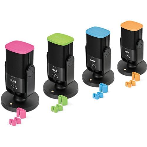 Couleurs des couleurs de route et clips de câbles à code couleur pour les mini microphones NT-USB (ensemble de 4)