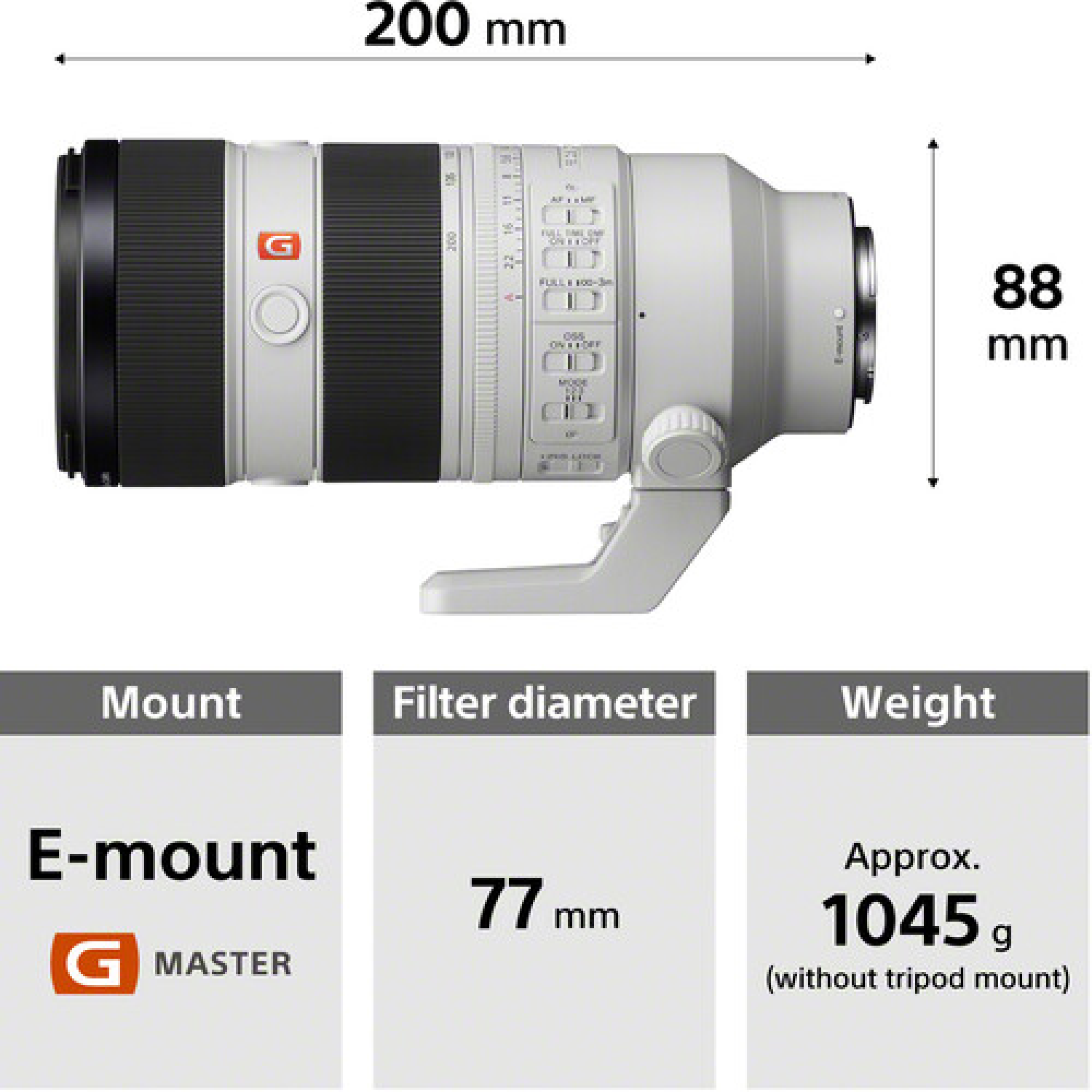 Sony FE 70-200mm f/2.8 GM OSS II Lens SEL70200GM2 027242923768