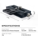 Tilta Extended Quick Release Baseplate for DJI RS 2