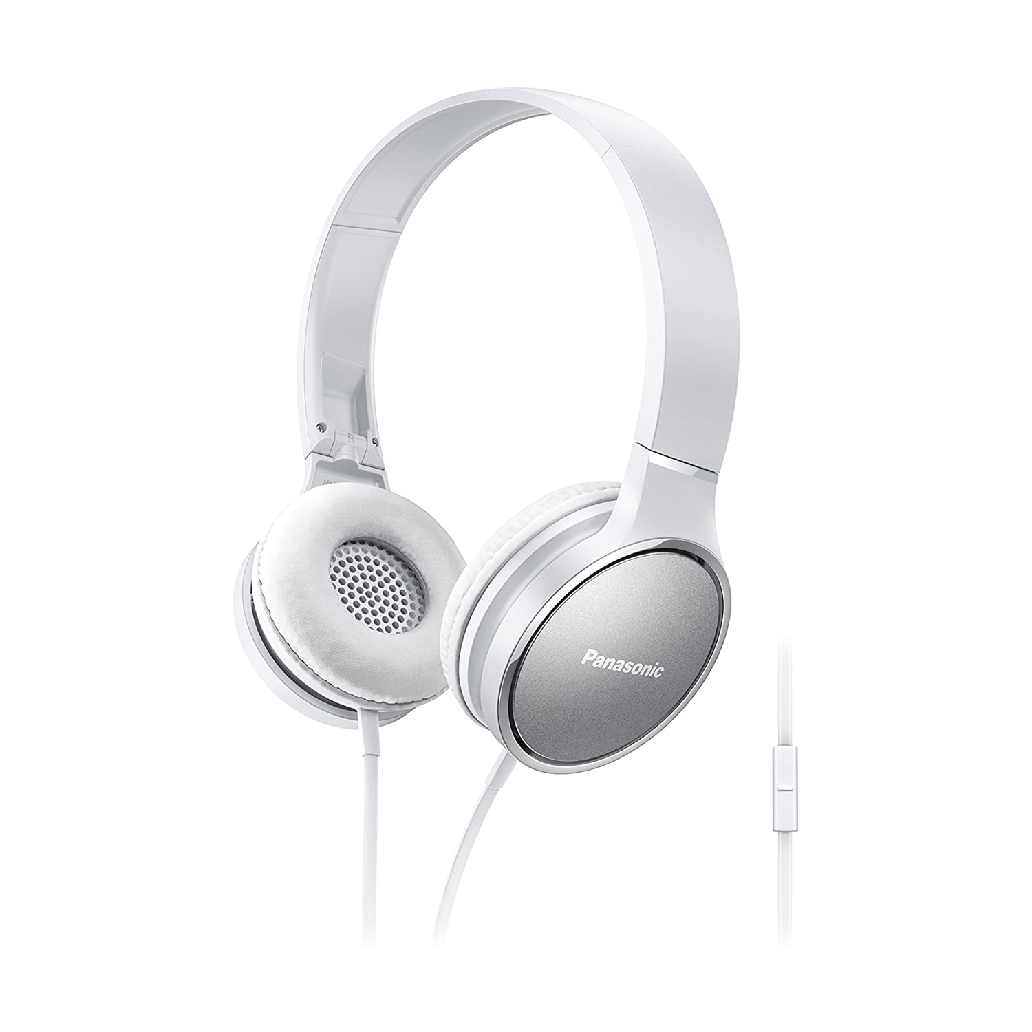 Panasonic Premium Sound On Ear Stereo Headphones RP-HF300M with Integrated Mic and Controller  - White