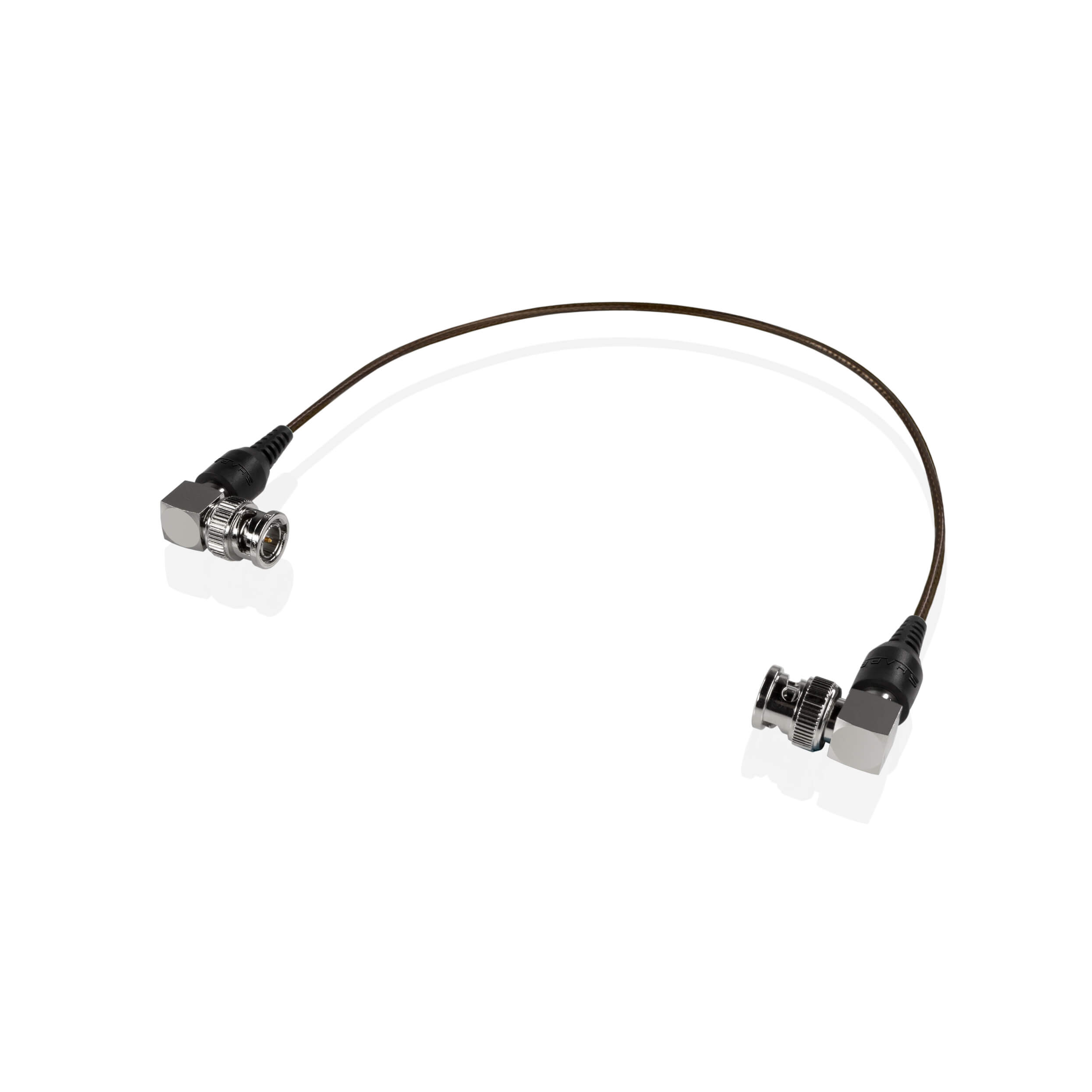 Câble BNC maigre de 90 ° (noir, 12 ")