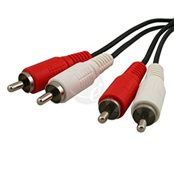 GE GE AV20306 Audio Cable w/Dual RCA Plugs, 25ft, Black