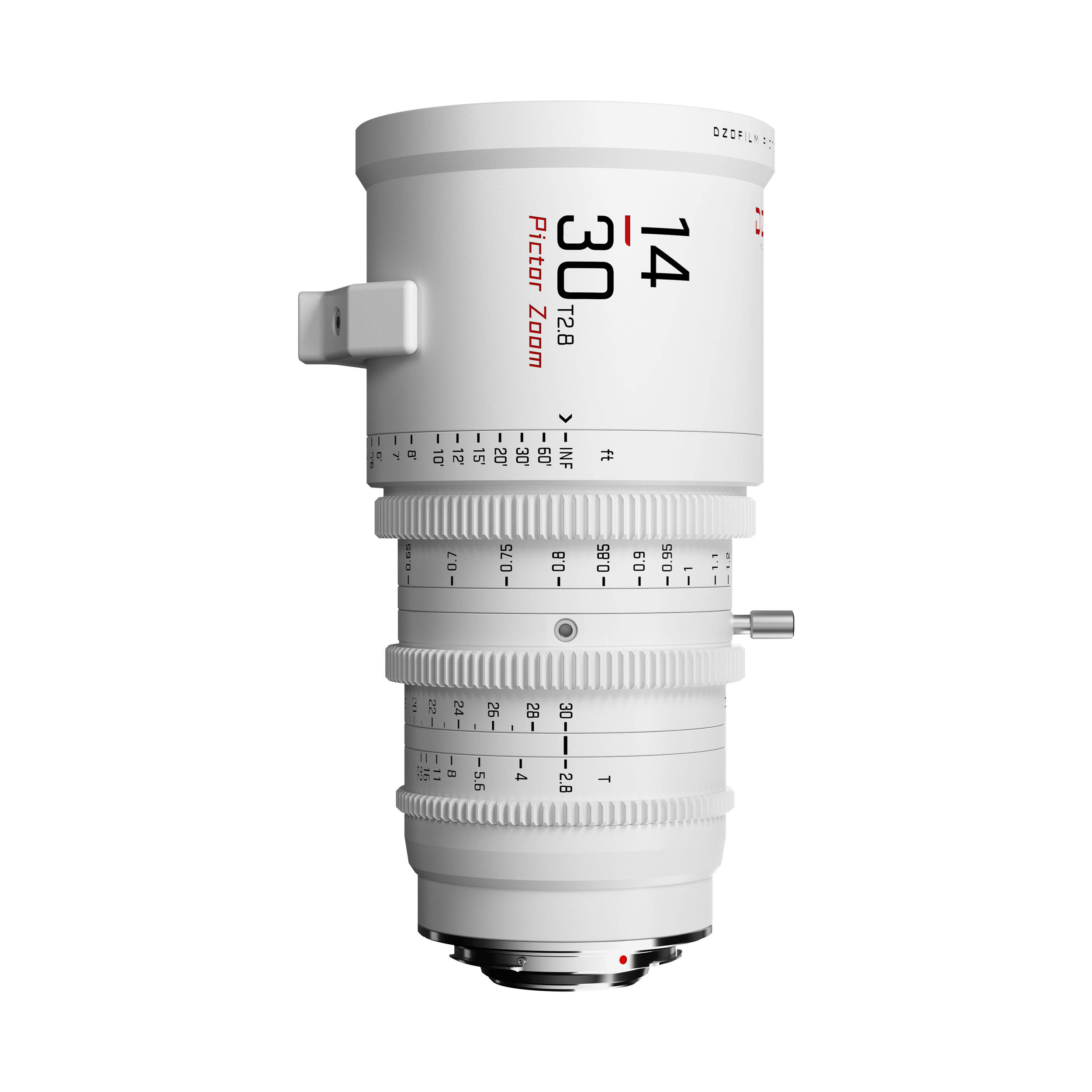Dzofilm Pictor 14-30 mm T2.8 Super35 PARFOCAL ZOOM LENS (supports PL et EF, blanc)