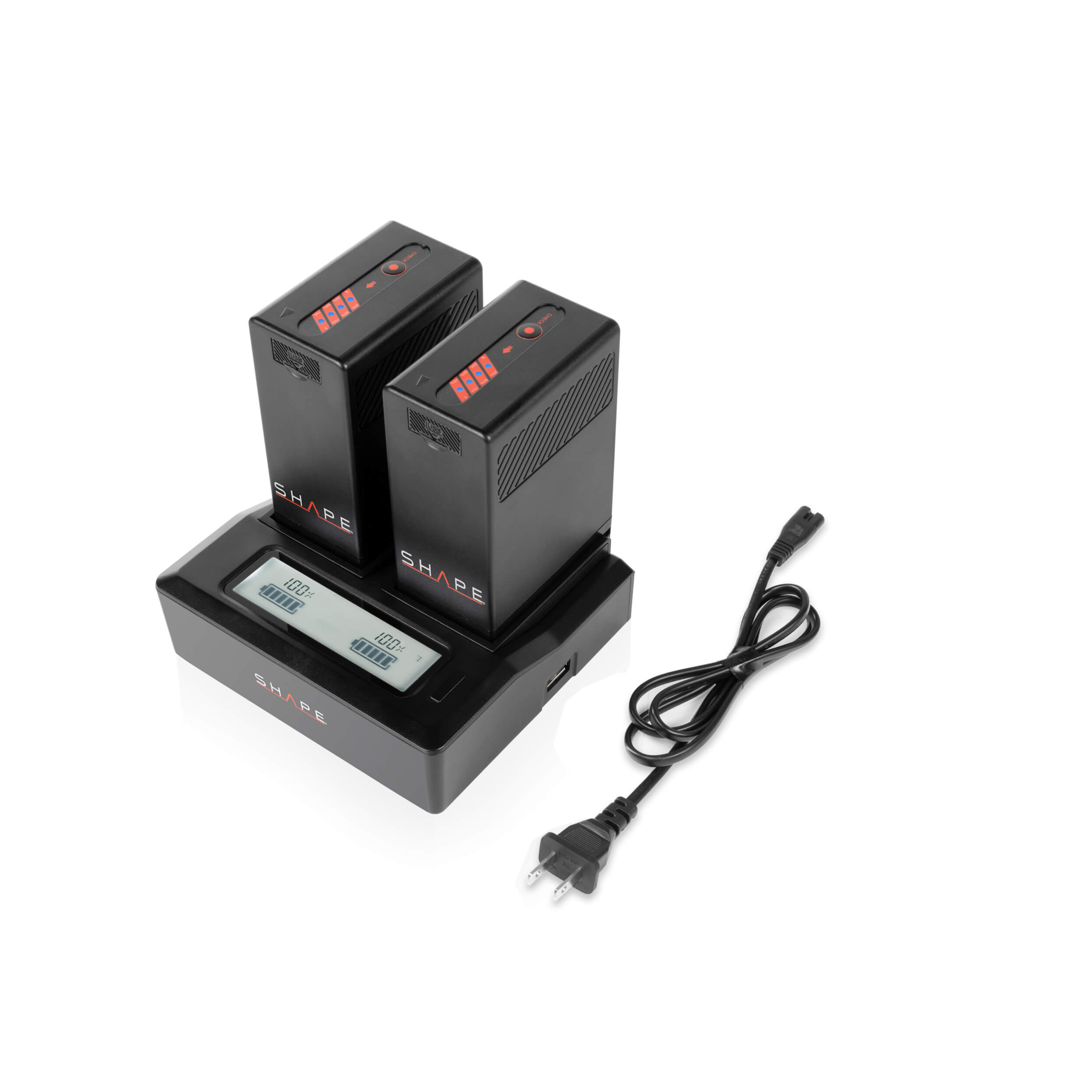 SHAPE BP-U65 Dual Charger with Two 65Wh Lithium-Ion Batteries