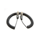 SHAPE Coiled SDI Cable with Right Angle Connectors (20")