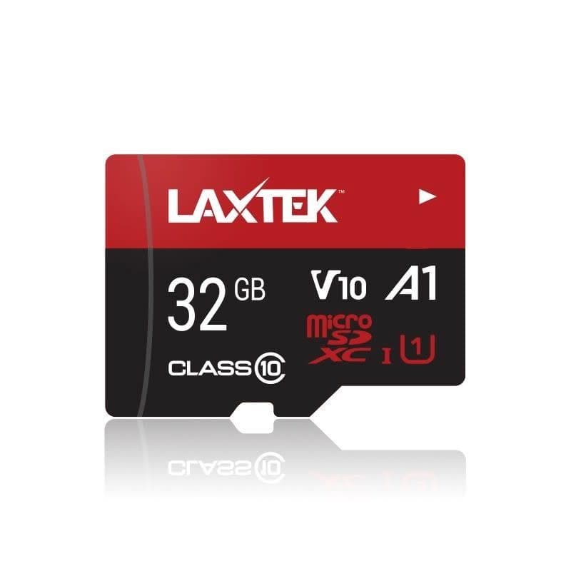 LAXTEK 32GB microSDHC UHS-I memory card + Adapter