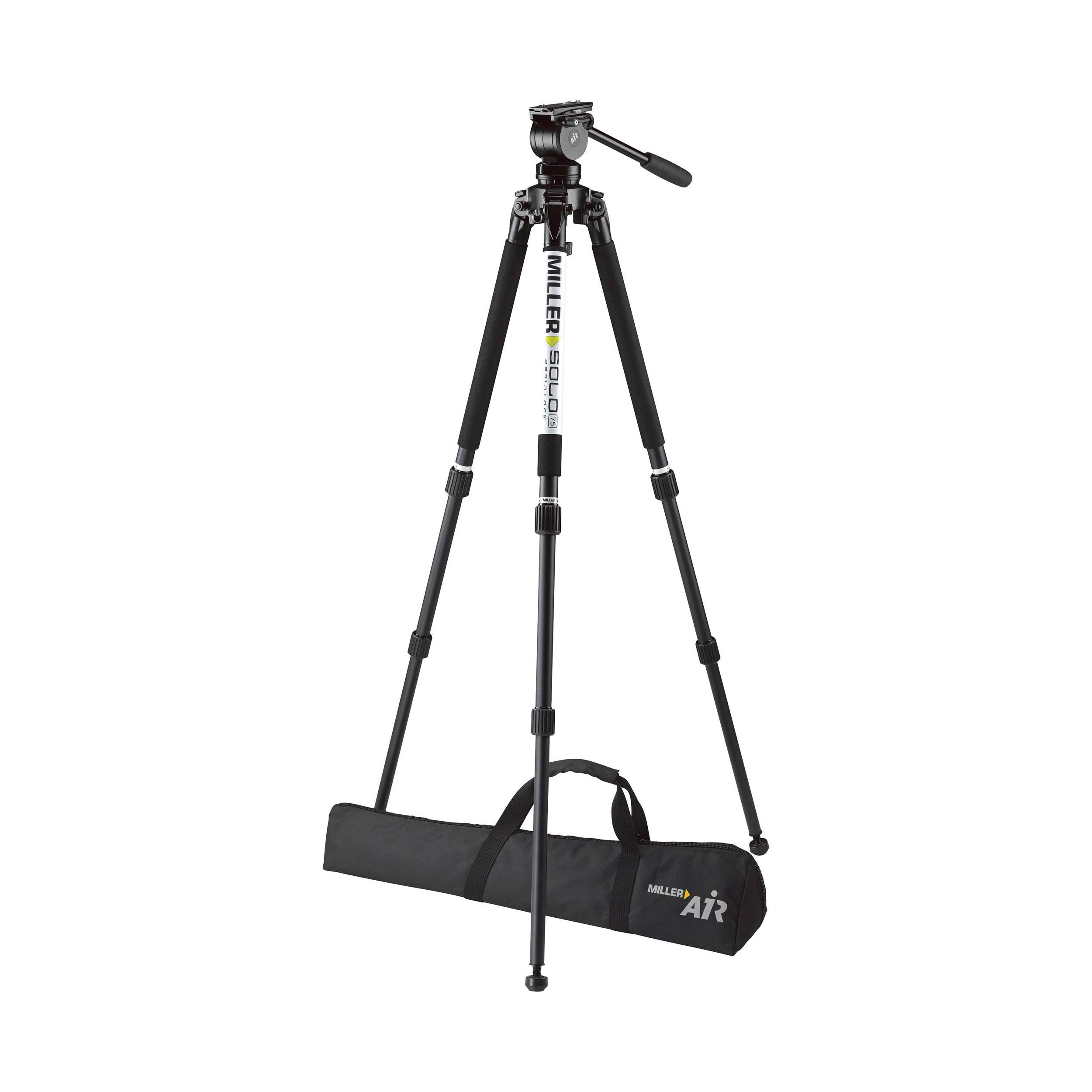 MILLER AIR (1042) Solo 75 2-St Alloy Tripod (1630) Pan Handle (682) Soft case (3516) Camera Plate (1204)