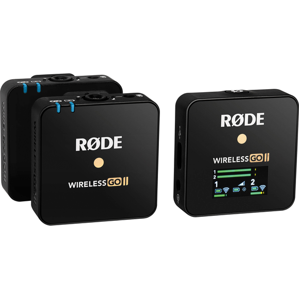 Rode Wireless GO II 2-Person Compact Digital Wireless Microphone  System/Recorder (2.4 GHz, Black)