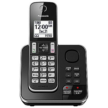 Panasonic KXTGD390B 1 handset Cordless phone with answering system