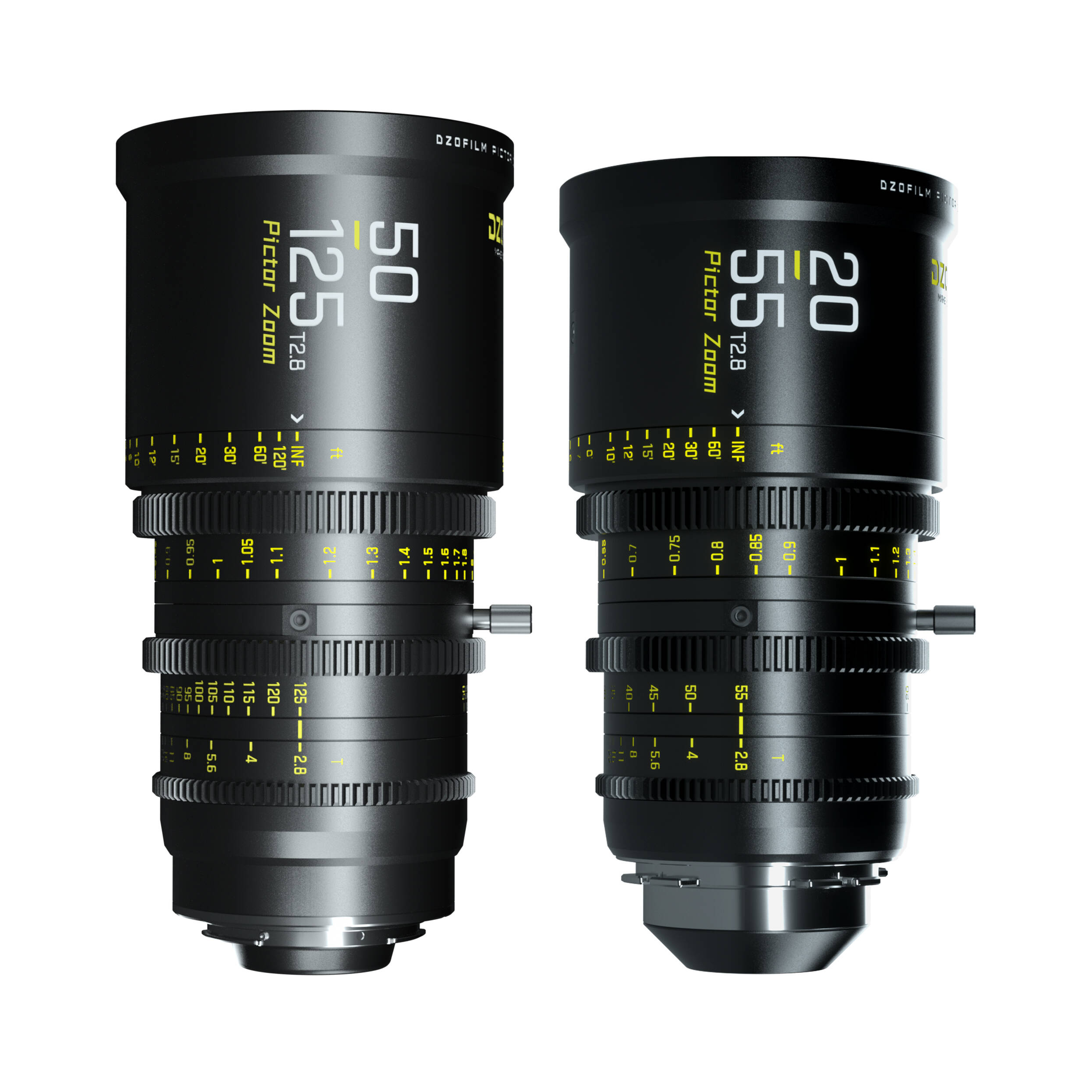 Dzofilm Pictor 20-55 mm et 50-125 mm T2.8 Super35 Zoom Lens Bundle (PL Mount and EF Mount, noir)