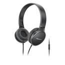 Panasonic Premium Sound On Ear Stereo Headphones RP-HF300M with Integrated Mic and Controller  - Black
