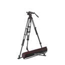 Manfrotto 612 Nitrotech Fluid Video Head and Aluminum Twin Leg Tripod with Ground Spreader