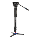 Benro A48FD Aluminum Monopod with 3-Leg Base & S4Pro Fluid Video