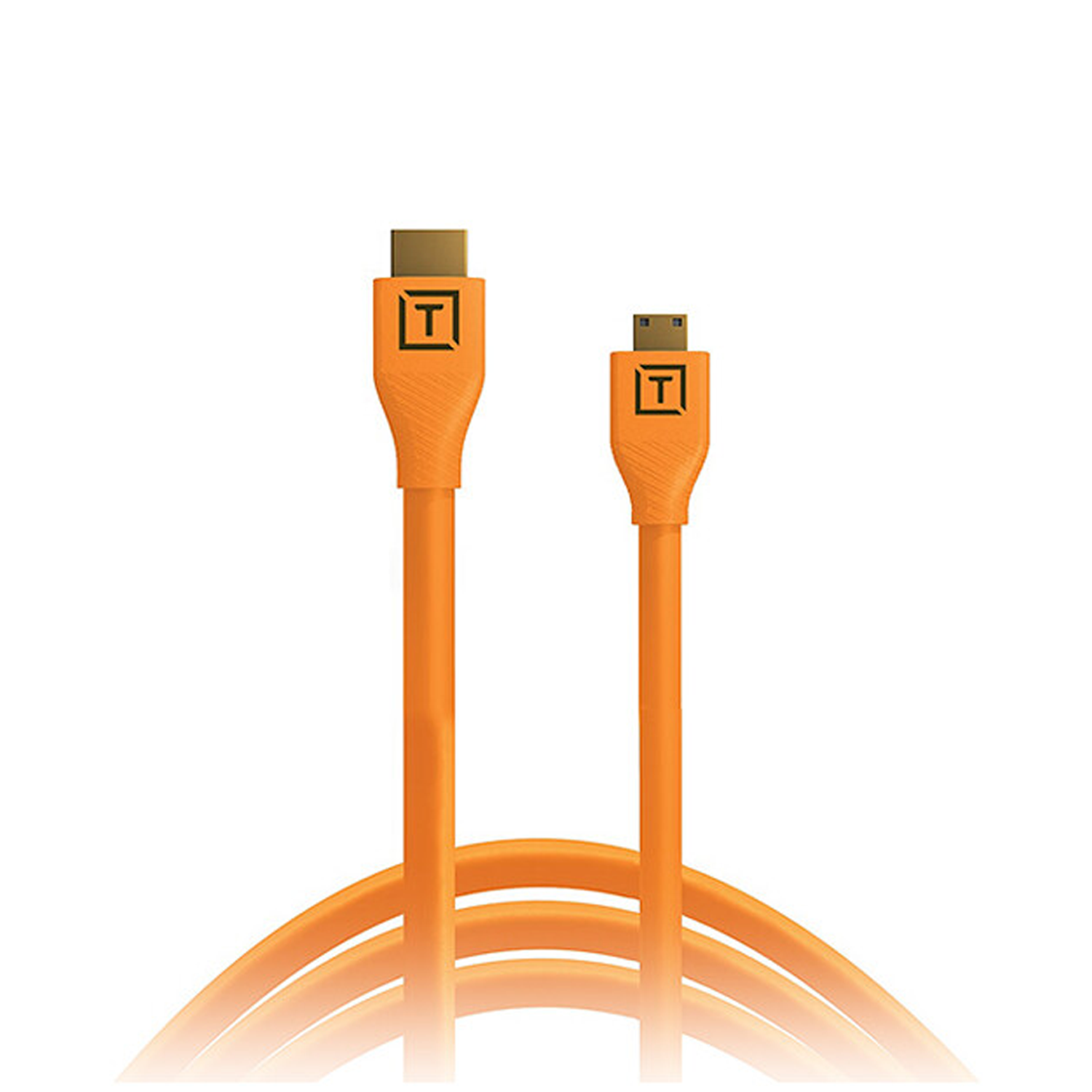 Tether Tools TetherPro Mini-HDMI to HDMI Cable with Ethernet - 15', Orange