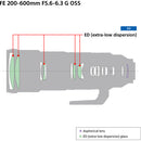 Sony FE 200–600 mm F5.6–6.3 OSS G Lens