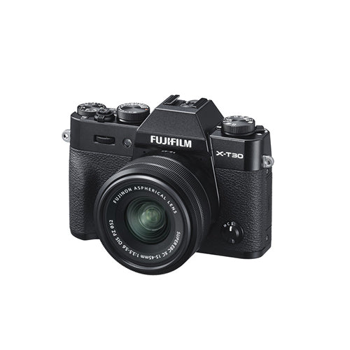 Caméra numérique sans miroir Fujifilm X-T30 avec kit d'objectif XC 15-45 mm - noir