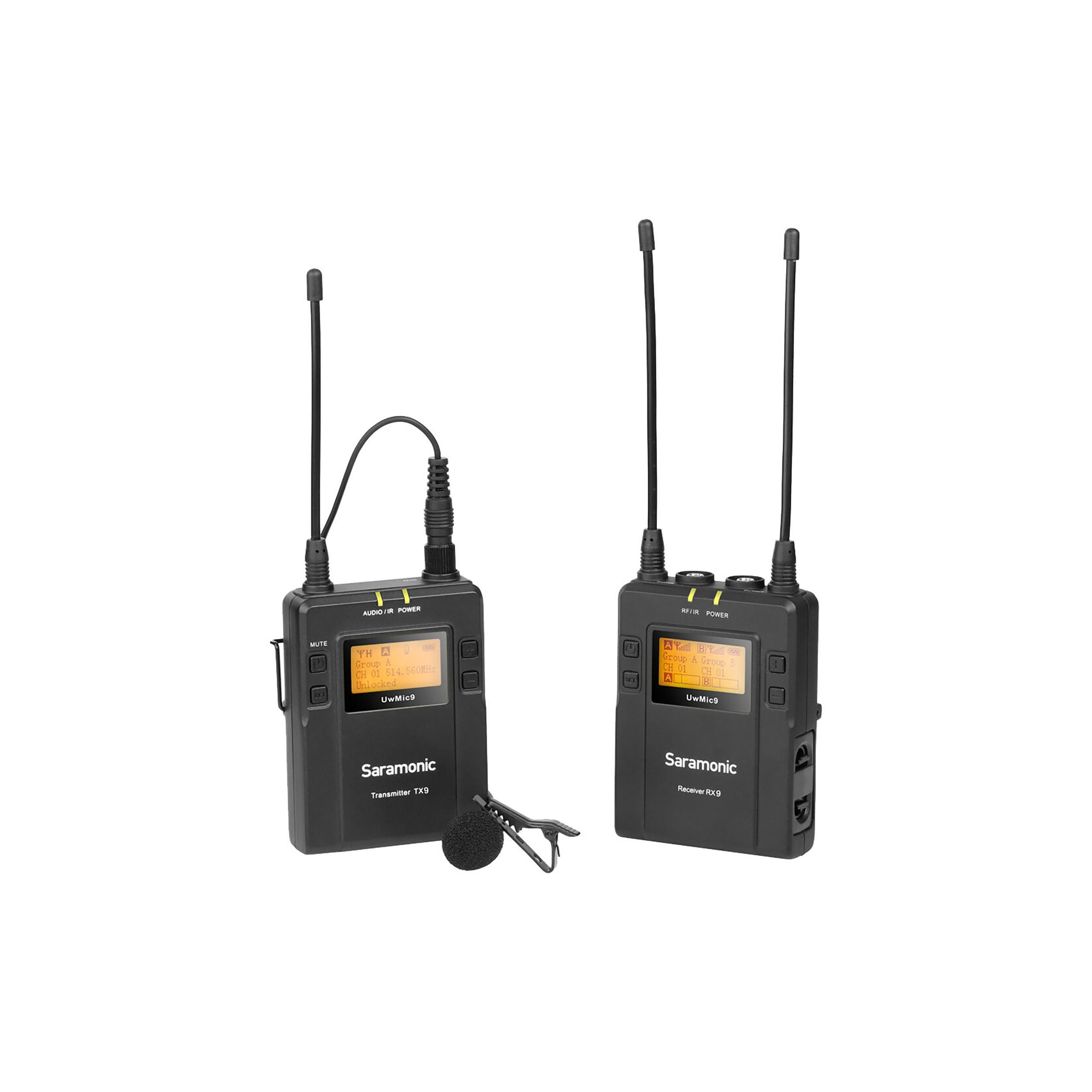 Saramonic UwMic9 Kit1 Camera-Mount Wireless Omni Lavalier Microphone System (514 to 596 MHz)