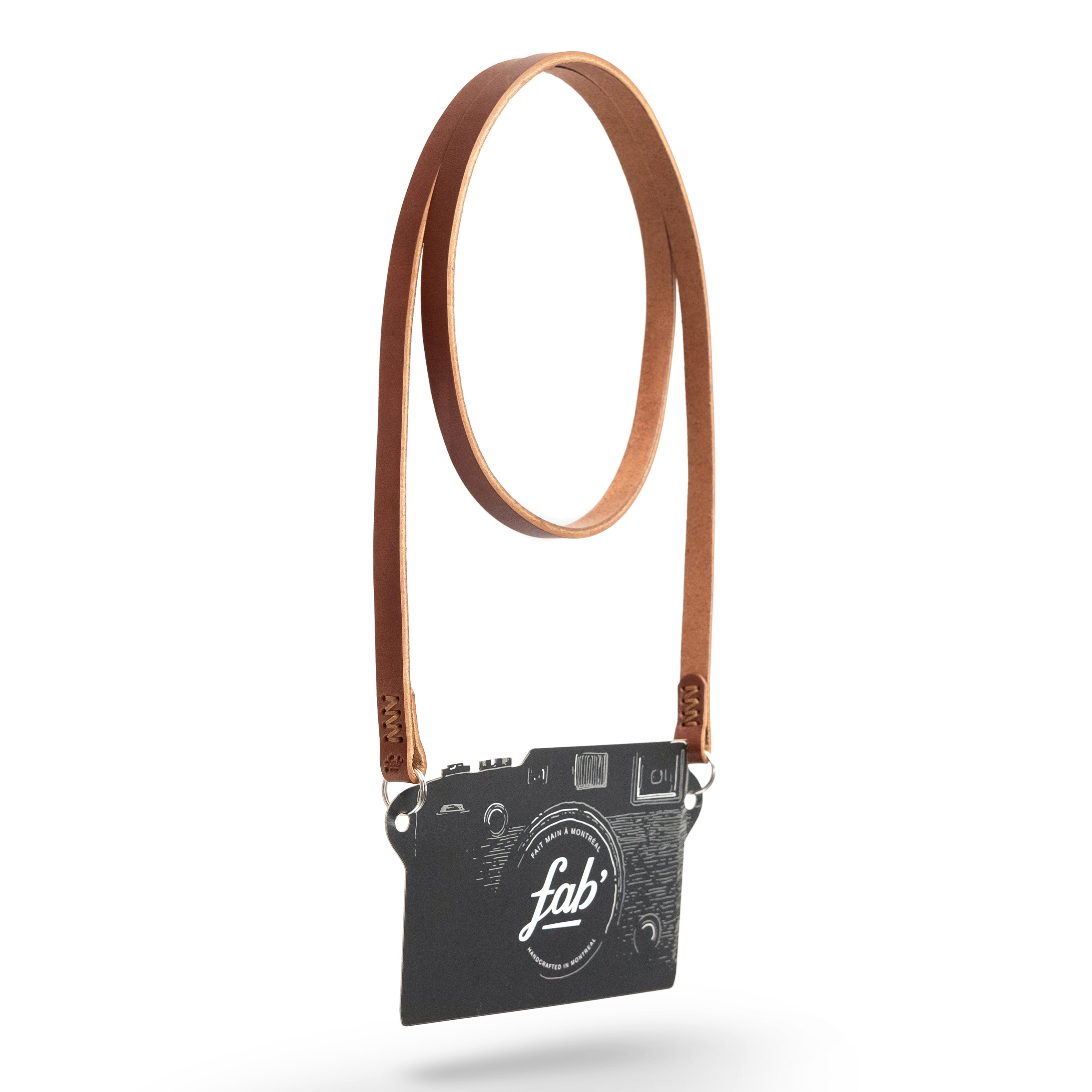 Fab' F4 strap - Brown leather - Size S (39")