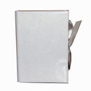 Mini photo Album white shimmer with Ribbon  tie - 4x6 - 24 Photos