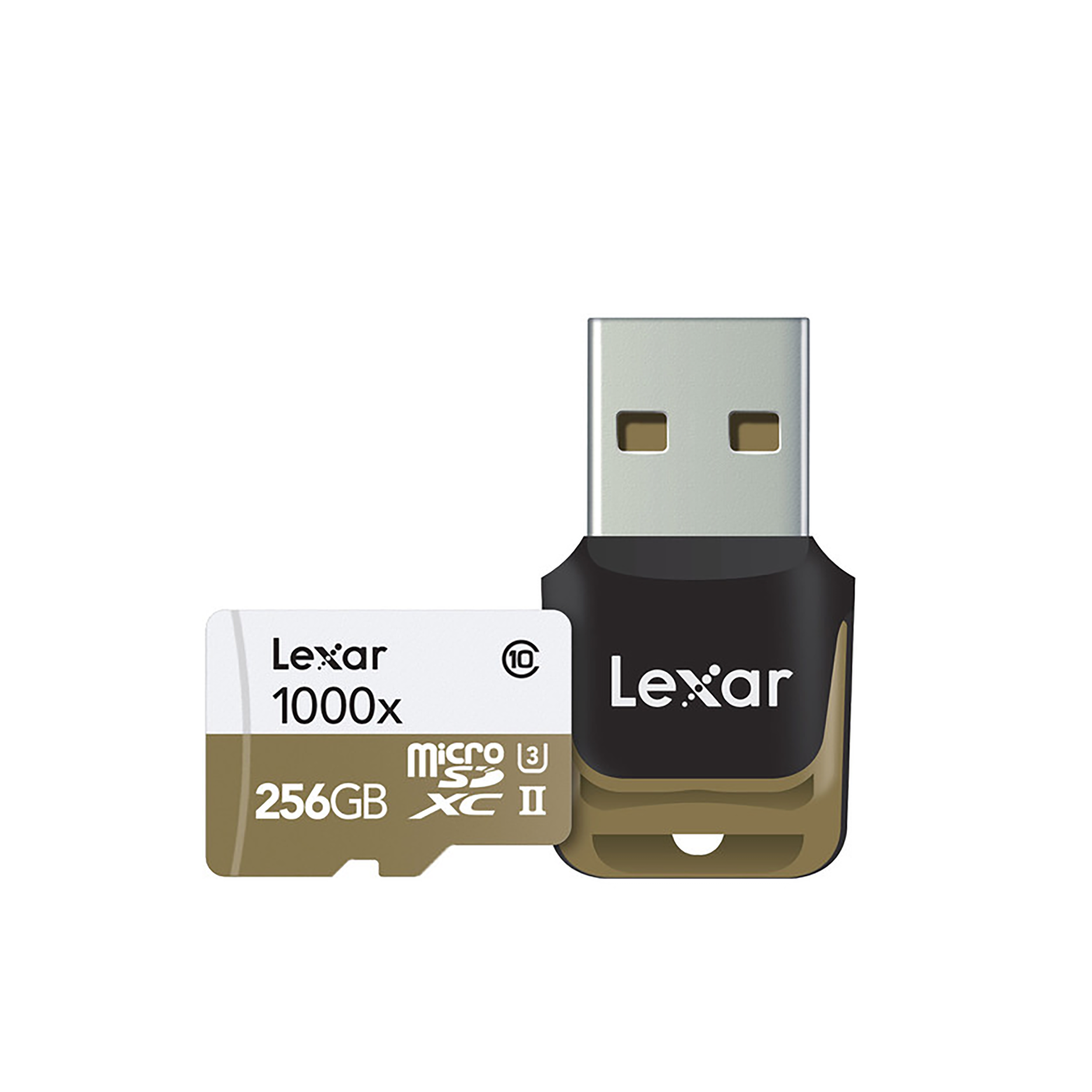 Lexar 256 Go Professional 1000x Microsdxc UHS-II Carte mémoire avec lecteur de carte USB 3.0